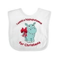 thumbnail image 1 of Inktastic I Want a Hippopotamus for Christmas Boys or Girls Baby Bib, 1 of 4