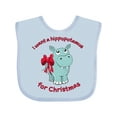 thumbnail image 1 of Inktastic I Want a Hippopotamus for Christmas Boys or Girls Baby Bib, 1 of 4