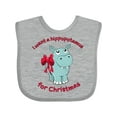 thumbnail image 1 of Inktastic I Want a Hippopotamus for Christmas Boys or Girls Baby Bib, 1 of 4