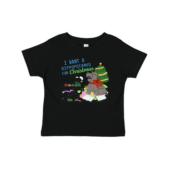 Inktastic I Want a Hippopotamus for Christmas Boys or Girls Baby T-Shirt