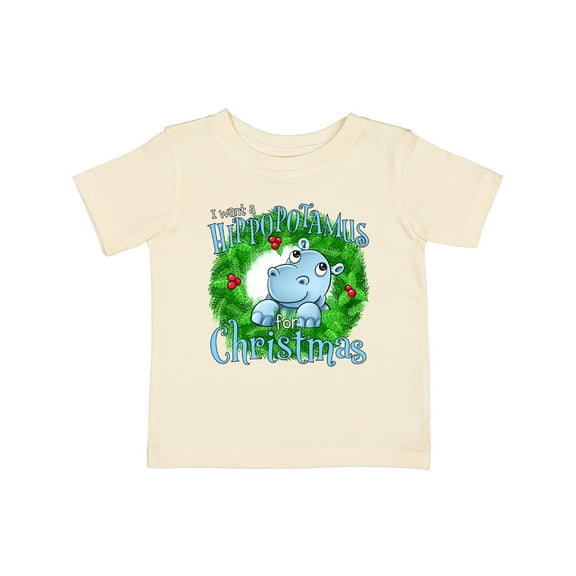 Inktastic I Want a Hippopotamus for Christmas Boys or Girls Baby T-Shirt