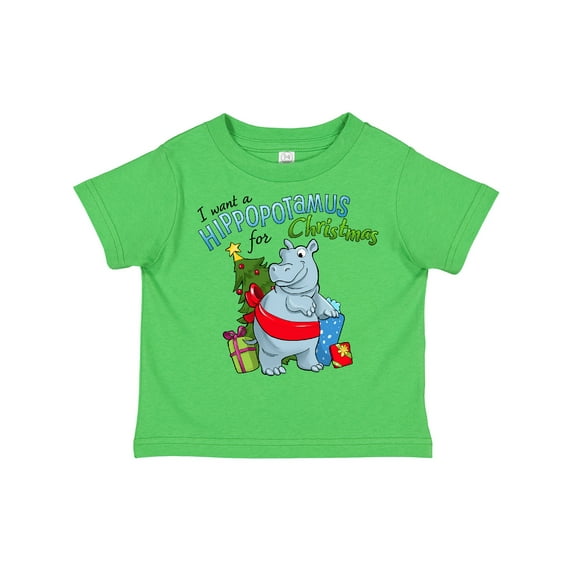 Inktastic I Want a Hippopotamus for Christmas Boys or Girls Toddler T-Shirt