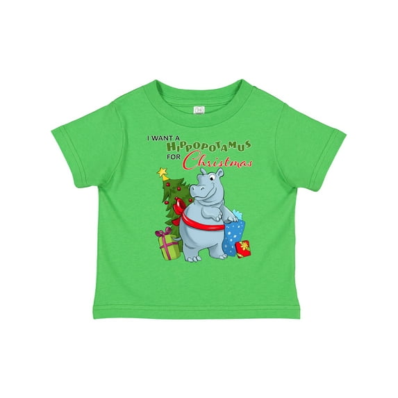 Inktastic I Want a Hippopotamus for Christmas Boys or Girls Toddler T-Shirt