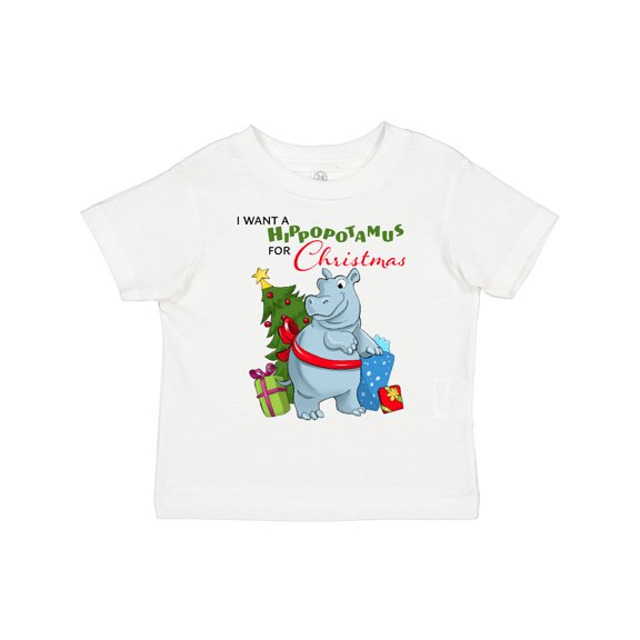 Inktastic I Want a Hippopotamus for Christmas Boys or Girls Toddler T-Shirt