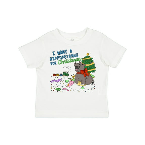 Inktastic I Want a Hippopotamus for Christmas Boys or Girls Toddler T-Shirt