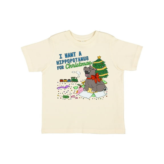 Inktastic I Want a Hippopotamus for Christmas Boys or Girls Toddler T-Shirt
