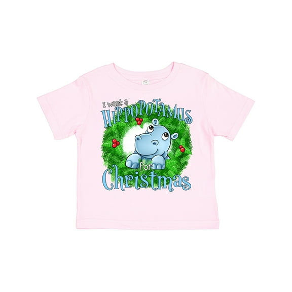 Inktastic I Want a Hippopotamus for Christmas Boys or Girls Toddler T-Shirt