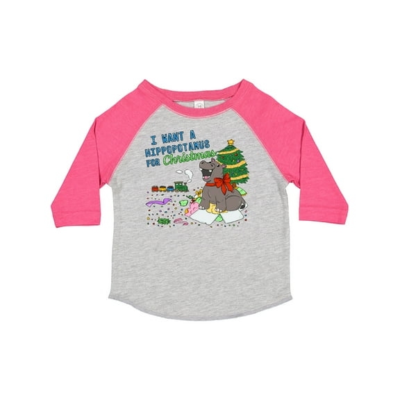 Inktastic I Want a Hippopotamus for Christmas Boys or Girls Toddler T-Shirt