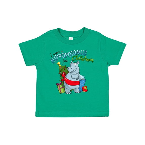 Inktastic I Want a Hippopotamus for Christmas Boys or Girls Toddler T-Shirt