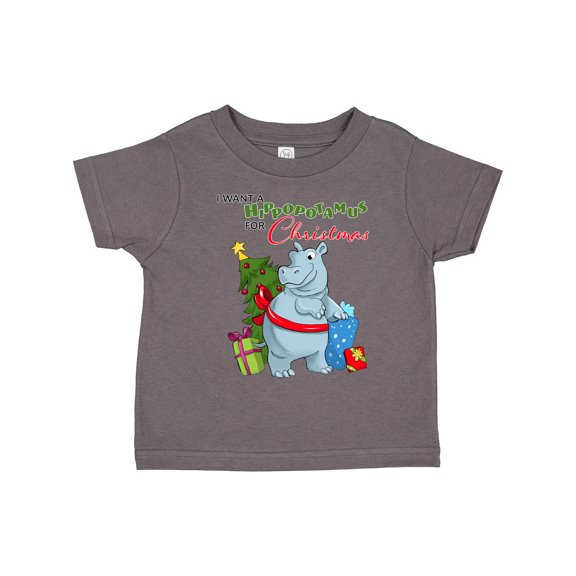 Inktastic I Want a Hippopotamus for Christmas Boys or Girls Toddler T-Shirt