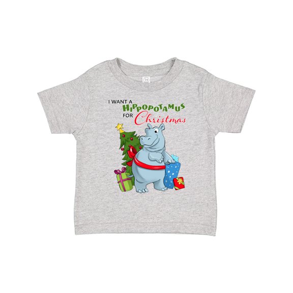 Inktastic I Want a Hippopotamus for Christmas Boys or Girls Toddler T-Shirt