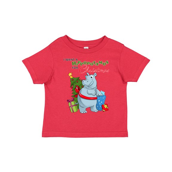 Inktastic I Want a Hippopotamus for Christmas Boys or Girls Toddler T-Shirt