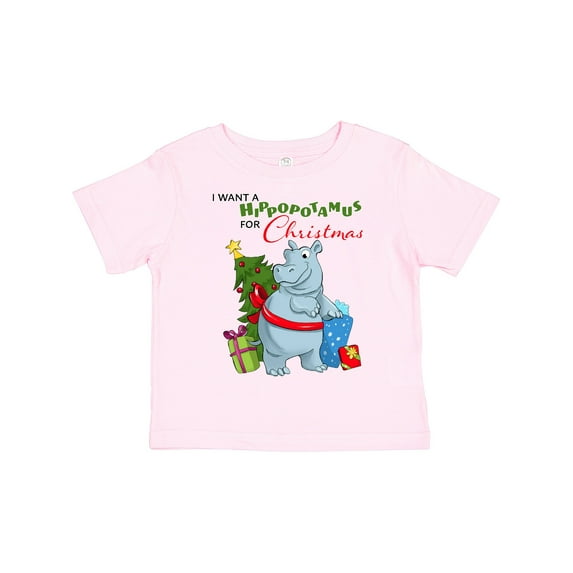Inktastic I Want a Hippopotamus for Christmas Boys or Girls Toddler T-Shirt