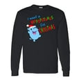 thumbnail image 1 of Inktastic I Want a Hippopotamus for Christmas Cute Stuffed Hippo Long Sleeve T-Shirt, 1 of 5