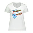 thumbnail image 1 of Inktastic I Want a Hippopotamus for Christmas Cute Stuffed Hippo Women's Plus Size T-Shirt, 1 of 5