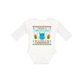 thumbnail image 1 of Inktastic I Want a Hippopotamus for Christmas Cute Ugly Sweater Boys or Girls Long Sleeve Baby Bodysuit, 1 of 5