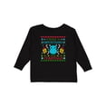 thumbnail image 1 of Inktastic I Want a Hippopotamus for Christmas Cute Ugly Sweater Boys or Girls Long Sleeve Toddler T-Shirt, 1 of 5