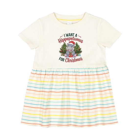 Inktastic I Want a Hippopotamus for Christmas Girls Baby Dress