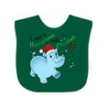 thumbnail image 1 of Inktastic I Want a Hippopotamus for Christmas Hippo in Santa Hat Boys or Girls Baby Bib, 1 of 4