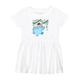 thumbnail image 1 of Inktastic I Want a Hippopotamus for Christmas Hippo in Santa Hat Girls Baby Dress, 1 of 5