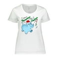 thumbnail image 1 of Inktastic I Want a Hippopotamus for Christmas Hippo in Santa Hat Women's Plus Size T-Shirt, 1 of 5