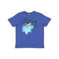 thumbnail image 1 of Inktastic I Want a Hippopotamus for Christmas Hippo in Santa Hat Youth T-Shirt, 1 of 5
