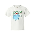 thumbnail image 1 of Inktastic I Want a Hippopotamus for Christmas Hippo in Santa Hat Youth T-Shirt, 1 of 5