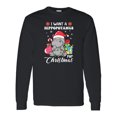 thumbnail image 1 of Inktastic I Want a Hippopotamus for Christmas Long Sleeve T-Shirt, 1 of 5