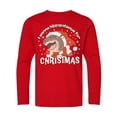 thumbnail image 1 of Inktastic I Want a Hippopotamus for Christmas Long Sleeve Youth T-Shirt, 1 of 5