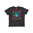 thumbnail image 1 of Inktastic I Want a Hippopotamus for Christmas Pixelated Ugly Sweater Youth T-Shirt, 1 of 5