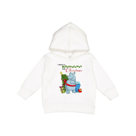 Inktastic I Want a Hippopotamus for Christmas Toddler Hoodie
