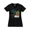 thumbnail image 1 of Inktastic I Want a Hippopotamus for Christmas Women's Plus Size V-Neck T-Shirt, 1 of 5