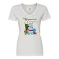 thumbnail image 1 of Inktastic I Want a Hippopotamus for Christmas Women's V-Neck T-Shirt, 1 of 5