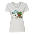 thumbnail image 1 of Inktastic I Want a Hippopotamus for Christmas Women's V-Neck T-Shirt, 1 of 5