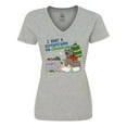 thumbnail image 1 of Inktastic I Want a Hippopotamus for Christmas Women's V-Neck T-Shirt, 1 of 5