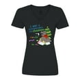 thumbnail image 1 of Inktastic I Want a Hippopotamus for Christmas Women's V-Neck T-Shirt, 1 of 5