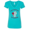 thumbnail image 1 of Inktastic I Want a Hippopotamus for Christmas Women's V-Neck T-Shirt, 1 of 5