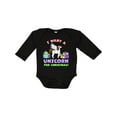 thumbnail image 1 of Inktastic I Want a Unicorn for Christmas with Presents Boys or Girls Long Sleeve Baby Bodysuit, 1 of 5