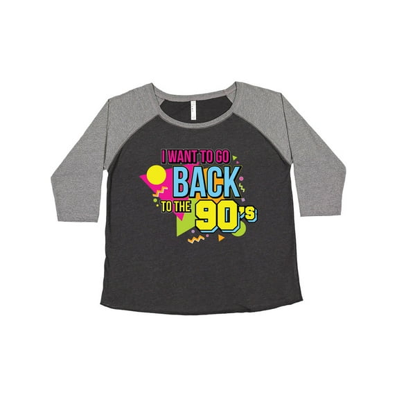 Inktastic I Want to Go Back to the 90's Women's Plus Size T-Shirt
