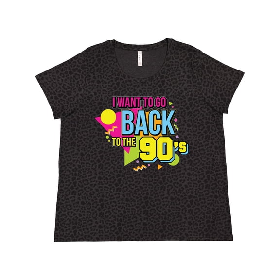 Inktastic I Want to Go Back to the 90's Women's Plus Size T-Shirt