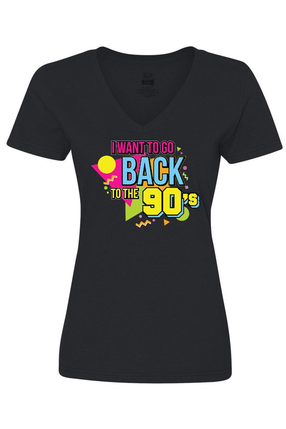 I Want to Go Back to the 90's Women's V-Neck T-Shirt