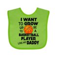 thumbnail image 1 of Inktastic I Want to Grow Up to Be a Basketball Player Like My Daddy Boys or Girls Baby Bib, 1 of 4