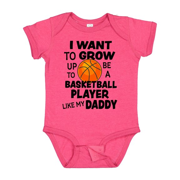 Inktastic I Want to Grow Up to Be a Basketball Player Like My Daddy Boys or Girls Baby Bodysuit