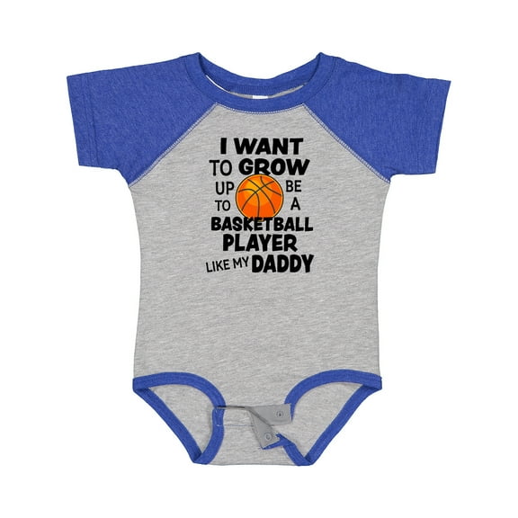 Inktastic I Want to Grow Up to Be a Basketball Player Like My Daddy Boys or Girls Baby Bodysuit