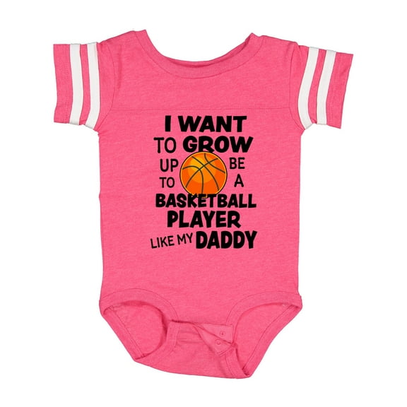 Inktastic I Want to Grow Up to Be a Basketball Player Like My Daddy Boys or Girls Baby Bodysuit