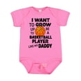 thumbnail image 1 of Inktastic I Want to Grow Up to Be a Basketball Player Like My Daddy Boys or Girls Baby Bodysuit, 1 of 5