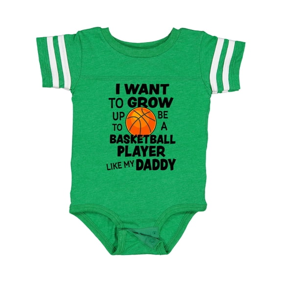 Inktastic I Want to Grow Up to Be a Basketball Player Like My Daddy Boys or Girls Baby Bodysuit