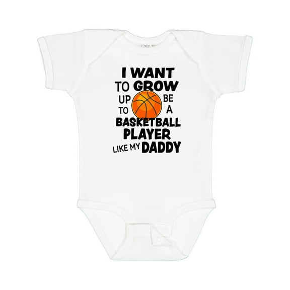 Inktastic I Want to Grow Up to Be a Basketball Player Like My Daddy Boys or Girls Baby Bodysuit