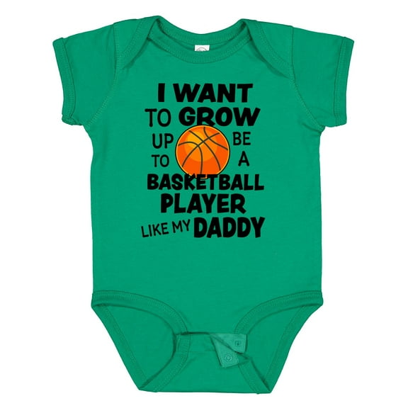 Inktastic I Want to Grow Up to Be a Basketball Player Like My Daddy Boys or Girls Baby Bodysuit