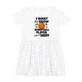thumbnail image 1 of Inktastic I Want to Grow Up to Be a Basketball Player Like My Daddy Girls Toddler Dress, 1 of 5
